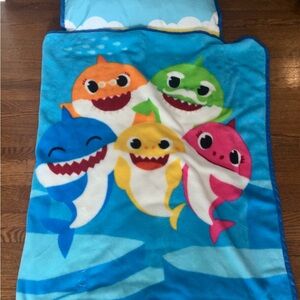 Pinkfong Baby Shark Nap Mat Roll Up Blanket – Preschool/Daycare Cot Mat